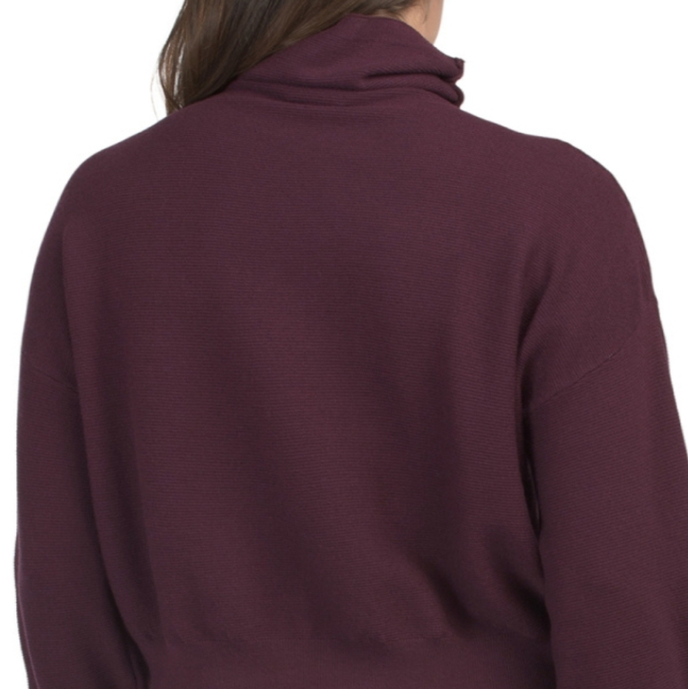 SIONI Women's Cabernet Turtle Neck Sweater And Pants Set - Picture 4 of 5
